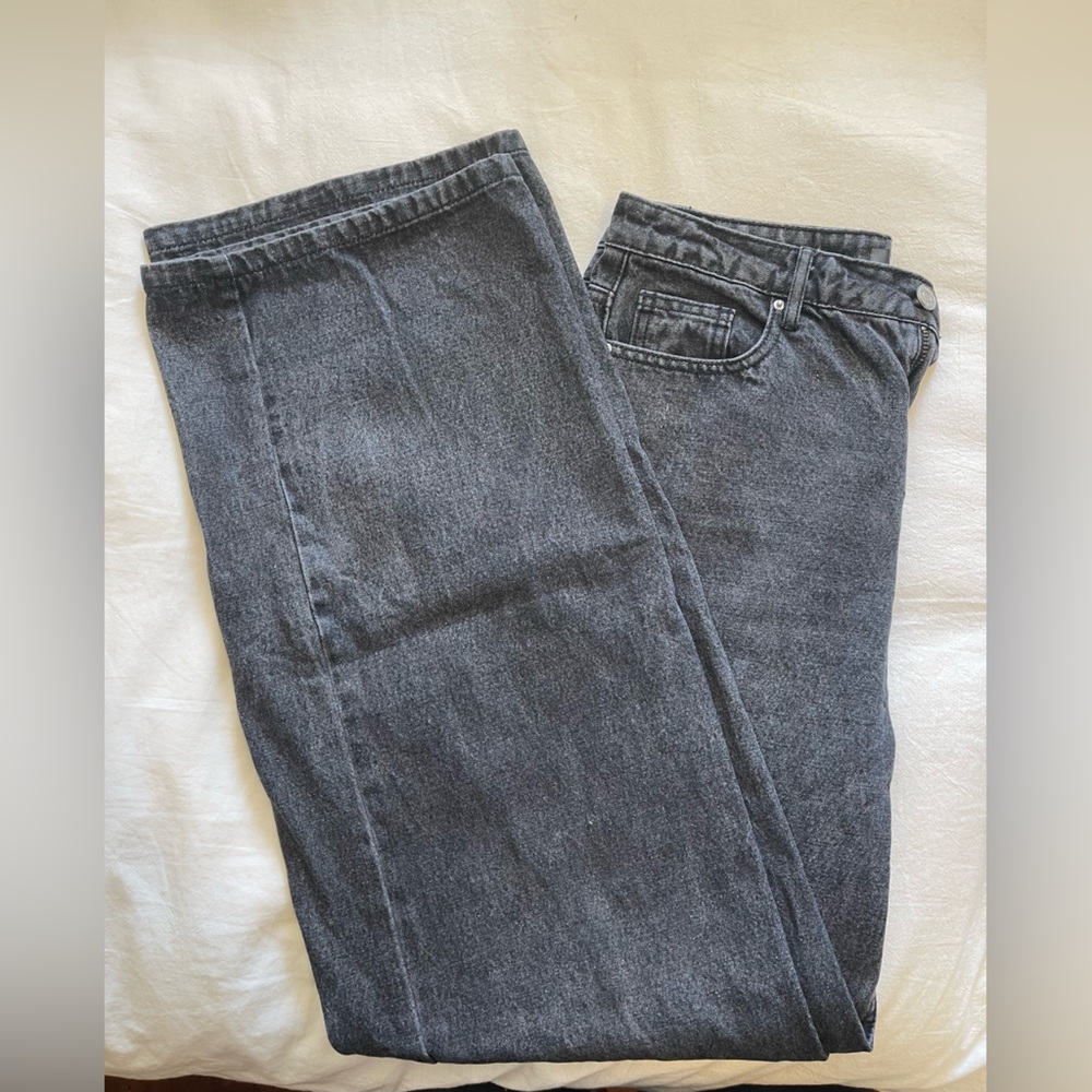 Misguided charcoal flare jeans